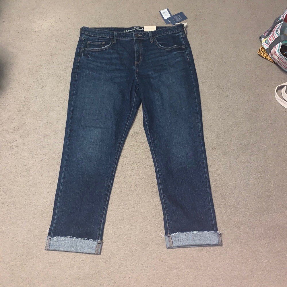 Mid Rise Boyfriend Jeans